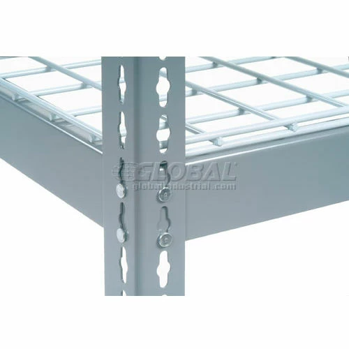 Global Industrial Extra Heavy Duty Shelving 48"W x 24"D x 96"H With 6 Shelves, Wire Deck, Gry 2 Global Industrial Extra Heavy Duty Shelving 48"W x 24"D x 96"H With 6 Shelves, Wire Deck, Gry - Image 2