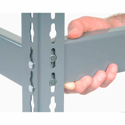 Global Industrial Wide Span Rack 60Wx36Dx96H, 3 Shelves No Deck 1200 Lb Cap. Per Level, Gray 5 Global Industrial Wide Span Rack 60Wx36Dx96H, 3 Shelves No Deck 1200 Lb Cap. Per Level, Gray - Image 5