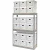 Global Industrial™ Record Storage Open With Boxes 42"WX15"DX60"H - Gray