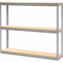 Global Industrial™ Record Storage Rack Without Boxes 72"W x 15"D x 60"H - Gray