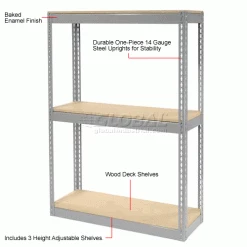 Global Industrial™ Record Storage Rack Without Boxes 42"W x 15'D x 60'H - Gray 27 Global Industrial™ Record Storage Rack Without Boxes 42"W x 15'D x 60'H - Gray -Shelving Sales Store 130145 1wco