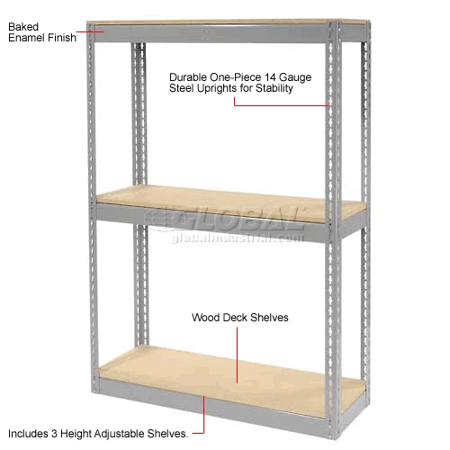 Global Industrial™ Record Storage Rack Without Boxes 42"W x 15'D x 60'H - Gray 12 Global Industrial™ Record Storage Rack Without Boxes 42"W x 15'D x 60'H - Gray - Image 12