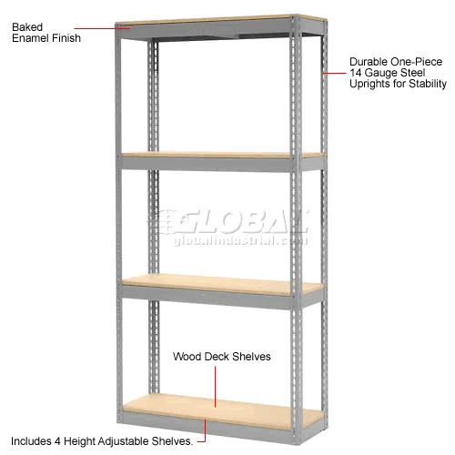 Global Industrial™ Record Storage Rack Without Boxes 42"W x 15"D x 84"H - Gray 12 Global Industrial™ Record Storage Rack Without Boxes 42"W x 15"D x 84"H - Gray - Image 12