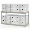 Global Industrial™ Record Storage With Boxes 72"W x 30"D x 36"H - Gray