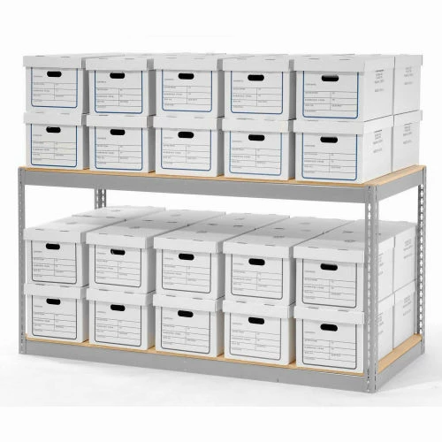 Global Industrial™ Record Storage With Boxes 72"W x 30"D x 36"H - Gray 1 Global Industrial™ Record Storage With Boxes 72"W x 30"D x 36"H - Gray