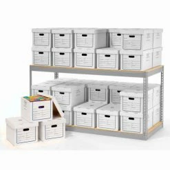 Global Industrial™ Record Storage Without Boxes 72"W x 30"D x 36"H - Gray 26 Global Industrial™ Record Storage Without Boxes 72"W x 30"D x 36"H - Gray -Shelving Sales Store 130155 01