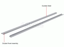 Global Industrial™ 96" Long Gray Double Rivet Channel Beam 16 Global Industrial™ 96" Long Gray Double Rivet Channel Beam -Shelving Sales Store 160CP21 1wco 2