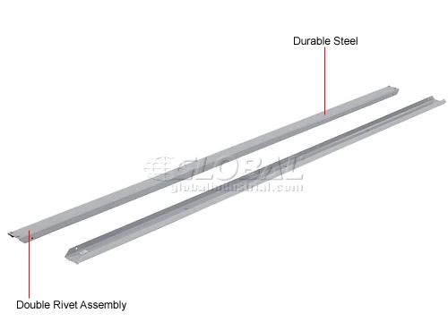 Global Industrial™ 96" Long Gray Double Rivet Channel Beam 7 Global Industrial™ 96" Long Gray Double Rivet Channel Beam - Image 7