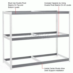 Global Industrial™ 96" Long Gray Double Rivet Channel Beam 19 Global Industrial™ 96" Long Gray Double Rivet Channel Beam -Shelving Sales Store 160CP21 4wco 2