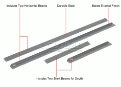 Global Industrial™ Additional Shelf With Laminated Deck 72"W x 24"D - Gray 42 Global Industrial™ Additional Shelf With Laminated Deck 72"W x 24"D - Gray -Shelving Sales Store 160CP22 2wco 3