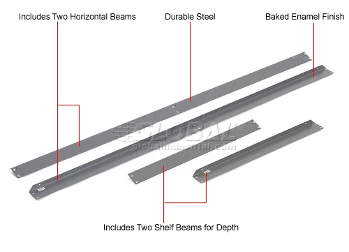Global Industrial™ Additional Shelf With Laminated Deck 72"W x 24"D - Gray 19 Global Industrial™ Additional Shelf With Laminated Deck 72"W x 24"D - Gray - Image 19