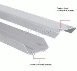 Global Industrial™ 15" Long Gray Double Rivet Beam 11 Global Industrial™ 15" Long Gray Double Rivet Beam -Shelving Sales Store 160CP31 2wco 7