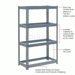 Global Industrial™ 18" Long Gray Double Rivet Beam 13 Global Industrial™ 18" Long Gray Double Rivet Beam -Shelving Sales Store 160CP31 4wco 2