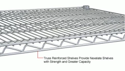 Nexel®, Nexelate®, Silver Epoxy, 4 Tier, Wire Shelving Starter Unit, 48"W x 24"D x 74"H 37 Nexel®, Nexelate®, Silver Epoxy, 4 Tier, Wire Shelving Starter Unit, 48"W x 24"D x 74"H -Shelving Sales Store 168196 3wco 1