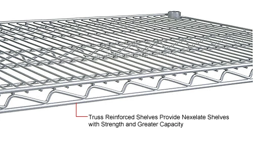 Nexel® Stainless Steel, 4 Tier, Wire Shelving Starter Unit, 36"W x 24"D x 74"H 11 Nexel® Stainless Steel, 4 Tier, Wire Shelving Starter Unit, 36"W x 24"D x 74"H - Image 11