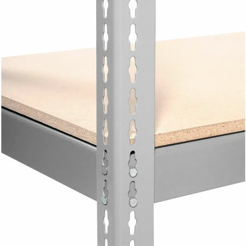 Global Industrial Expandable Add-On Rack 96"W x 48"D x 84"H With 3 Level Wood Deck 800 lb. Cap Per Level - Gray 10 Global Industrial Expandable Add-On Rack 96"W x 48"D x 84"H With 3 Level Wood Deck 800 lb. Cap Per Level - Gray - Image 10