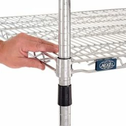 Nexel® Chrome, 4 Tier, Wire Shelving Starter Unit, 60"W x 30"D x 74"H -Shelving Sales Store 184743 07
