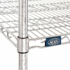 Nexel® Chrome, 4 Tier, Wire Shelving Starter Unit, 72"W x 36"D x 74"H -Shelving Sales Store 184747 06
