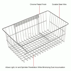 Nexel® ASW177 Chrome Wire Utility Basket 18-3/4"W x 11-1/4"D x 7-1/2"H -Shelving Sales Store 184798 1wco