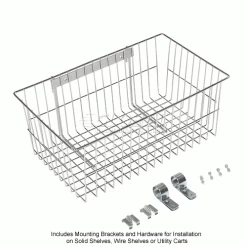 Nexel® ASW177 Chrome Wire Utility Basket 18-3/4"W x 11-1/4"D x 7-1/2"H -Shelving Sales Store 184798 2wco