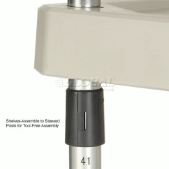 Nexel® Plastic, 4 Tier, Solid Shelving Unit, Poly-Z-Brite® Posts, 48"W x 24"D x 86" H -Shelving Sales Store 188124 4wco 2