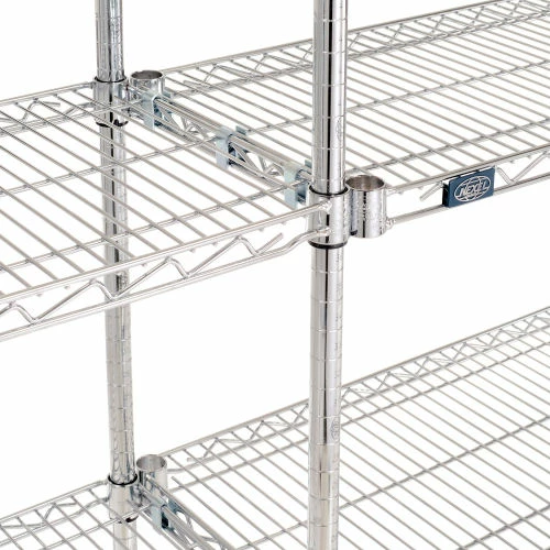 Nexel® Chrome, 4 Tier, Wire Shelving Add-On Unit, 24"W x 14"D x 54"H 2 Nexel® Chrome, 4 Tier, Wire Shelving Add-On Unit, 24"W x 14"D x 54"H - Image 2