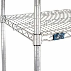Nexel® Chrome, 4 Tier, Wire Shelving Starter Unit, 48"W x 18"D x 54"H 21 Nexel® Chrome, 4 Tier, Wire Shelving Starter Unit, 48"W x 18"D x 54"H -Shelving Sales Store 188224 06