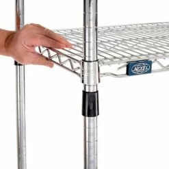 Nexel® Chrome, 4 Tier, Wire Shelving Starter Unit, 48"W x 18"D x 54"H 22 Nexel® Chrome, 4 Tier, Wire Shelving Starter Unit, 48"W x 18"D x 54"H -Shelving Sales Store 188224 07