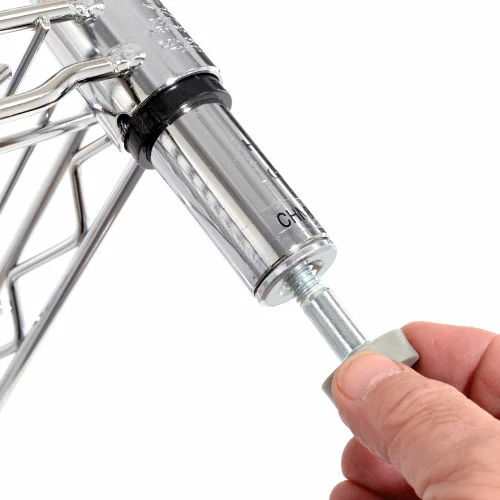 Nexel® Chrome, 4 Tier, Wire Shelving Starter Unit, 48"W x 18"D x 54"H 11 Nexel® Chrome, 4 Tier, Wire Shelving Starter Unit, 48"W x 18"D x 54"H - Image 11