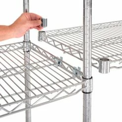 Nexel® Chrome, 4 Tier, Wire Shelving Add-On Unit, 48"W x 18"D x 54"H 11 Nexel® Chrome, 4 Tier, Wire Shelving Add-On Unit, 48"W x 18"D x 54"H -Shelving Sales Store 188225 02