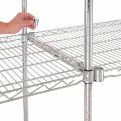 Nexel® Chrome, 4 Tier, Wire Shelving Add-On Unit, 24"W x 24"D x 54"H 11 Nexel® Chrome, 4 Tier, Wire Shelving Add-On Unit, 24"W x 24"D x 54"H -Shelving Sales Store 188233 02 1