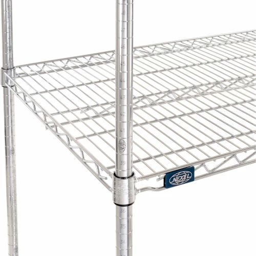 Nexel® Chrome, 4 Tier, Wire Shelving Starter Unit, 42"W x 24"D x 54"H 6 Nexel® Chrome, 4 Tier, Wire Shelving Starter Unit, 42"W x 24"D x 54"H - Image 6