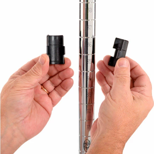 Nexel® Chrome, 4 Tier, Wire Shelving Starter Unit, 42"W x 24"D x 54"H 9 Nexel® Chrome, 4 Tier, Wire Shelving Starter Unit, 42"W x 24"D x 54"H - Image 9