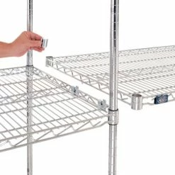 Nexel® Chrome, 4 Tier, Wire Shelving Add-On Unit, 48"W x 24"D x 54"H 11 Nexel® Chrome, 4 Tier, Wire Shelving Add-On Unit, 48"W x 24"D x 54"H -Shelving Sales Store 188241 02