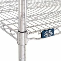 Nexel® Chrome, 4 Tier, Wire Shelving Starter Unit, 72"W x 24"D x 54"H -Shelving Sales Store 188244 06