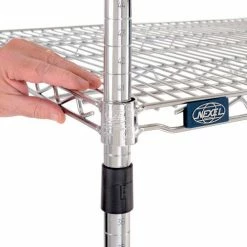 Nexel® Chrome, 4 Tier, Wire Shelving Starter Unit, 72"W x 24"D x 54"H -Shelving Sales Store 188244 07