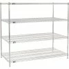 Nexel® Chrome, 4 Tier, Wire Shelving Starter Unit, 60"W x 30"D x 54"H