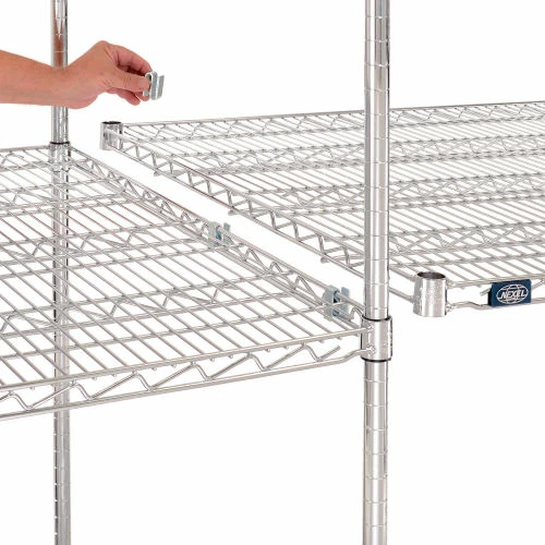 Nexel® Chrome, 4 Tier, Wire Shelving Add-On Unit, 48"W x 36"D x 54"H 3 Nexel® Chrome, 4 Tier, Wire Shelving Add-On Unit, 48"W x 36"D x 54"H - Image 3