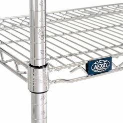 Nexel® Chrome, 4 Tier, Wire Shelving Starter Unit, 30"W x 14"D x 74"H 21 Nexel® Chrome, 4 Tier, Wire Shelving Starter Unit, 30"W x 14"D x 74"H -Shelving Sales Store 188288 06