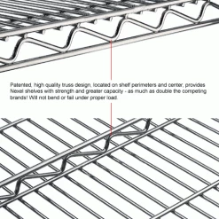 Nexel® Chrome, 4 Tier, Wire Shelving Add-On Unit, 48"W x 24"D x 54"H 16 Nexel® Chrome, 4 Tier, Wire Shelving Add-On Unit, 48"W x 24"D x 54"H -Shelving Sales Store 188296 4wco 29