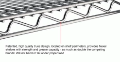 Nexel® Chrome, 4 Tier, Wire Shelving Starter Unit, 36"W x 14"D x 63"H -Shelving Sales Store 188296 4wcoX 2
