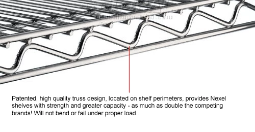 Nexel® Chrome, 4 Tier, Wire Shelving Starter Unit, 30"W x 14"D x 74"H 14 Nexel® Chrome, 4 Tier, Wire Shelving Starter Unit, 30"W x 14"D x 74"H - Image 14