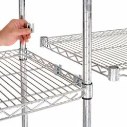Nexel® Chrome, 4 Tier, Wire Shelving Add-On Unit, 24"W x 18"D x 74"H 12 Nexel® Chrome, 4 Tier, Wire Shelving Add-On Unit, 24"W x 18"D x 74"H -Shelving Sales Store 188297 02