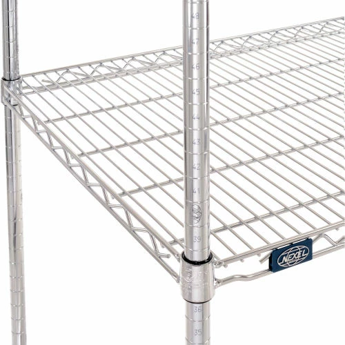 Nexel® Chrome, 4 Tier, Wire Shelving Starter Unit, 30"W x 24"D x 86"H 6 Nexel® Chrome, 4 Tier, Wire Shelving Starter Unit, 30"W x 24"D x 86"H - Image 6