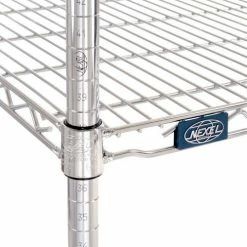 Nexel® Chrome, 4 Tier, Wire Shelving Starter Unit, 30"W x 24"D x 86"H 21 Nexel® Chrome, 4 Tier, Wire Shelving Starter Unit, 30"W x 24"D x 86"H -Shelving Sales Store 188306 06