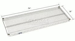 Nexel® S1854C Chrome Wire Shelf 54"W x 18"D 19 Nexel® S1854C Chrome Wire Shelf 54"W x 18"D -Shelving Sales Store 188337 dim 1