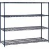 Nexel® Nexelon®, 4 Tier, Wire Shelving Starter Unit, 60"W x 21"D x 74"H