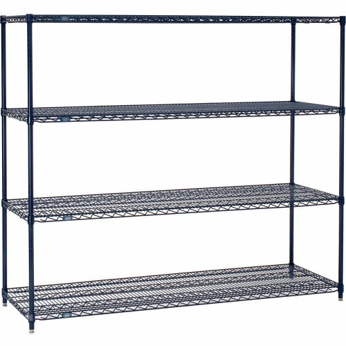 Nexel® Nexelon®, 4 Tier, Wire Shelving Starter Unit, 60"W x 14"D x 74"H 1 Nexel® Nexelon®, 4 Tier, Wire Shelving Starter Unit, 60"W x 14"D x 74"H