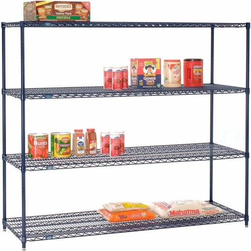 Nexel® Nexelon®, 4 Tier, Wire Shelving Starter Unit, 60"W x 14"D x 74"H 4 Nexel® Nexelon®, 4 Tier, Wire Shelving Starter Unit, 60"W x 14"D x 74"H - Image 4