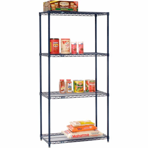 Nexel® Nexelon®, 4 Tier, Wire Shelving Starter Unit, 36"W x 24"D x 86"H 4 Nexel® Nexelon®, 4 Tier, Wire Shelving Starter Unit, 36"W x 24"D x 86"H - Image 4